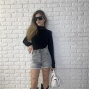 shorts sfrangiato denim